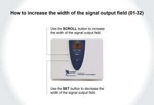 A photo showing how to increase the width of the signal