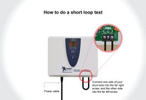 A graphic showing how to do a short loop test