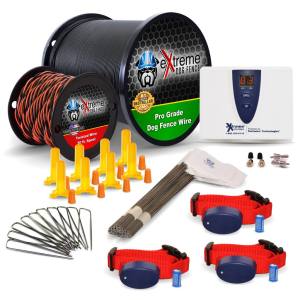 eXtreme Dog Fence® Pro Grade system - Active / 2000 ft / 3 Dogs