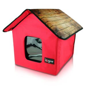 Wood roof and Red Pet House